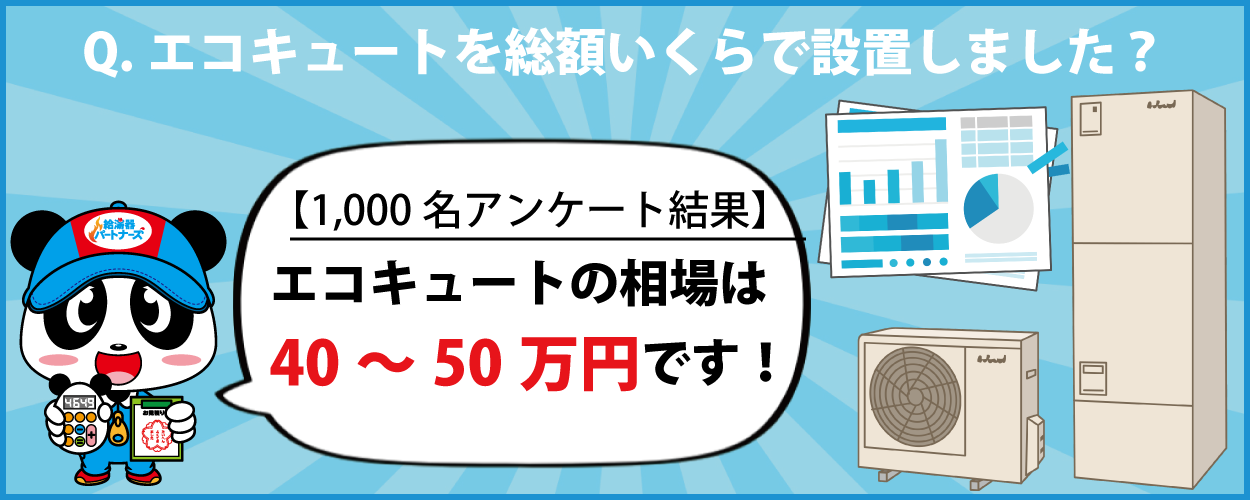エコキュートの相場は40～50万円【2025年1月調査結果】